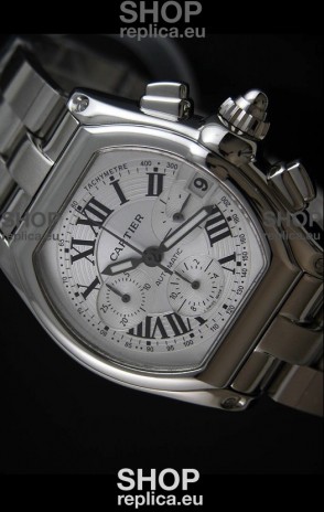 Cartier Roadster Swiss Replica Watch in White Dial