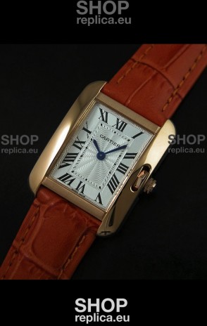 Cartier Louis Japanese Replica Ladies Rose Gold Watch