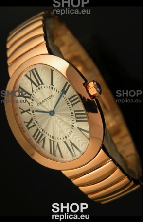 Cartier Baignoire Japanese Replica Watch in Yellow Gold