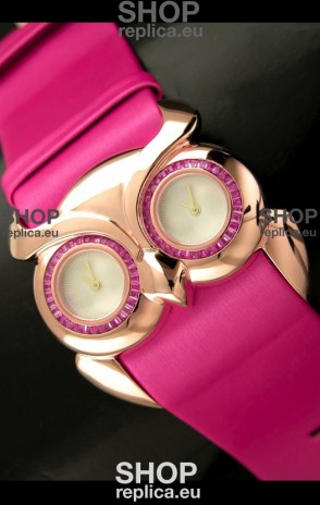 Chopard Animal World Ladies Owl Watch in Pink Strap
