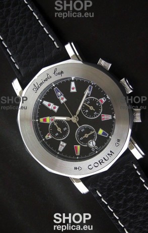 Corum Admiral's Cup Japanese Replica Watch in Black Dial
