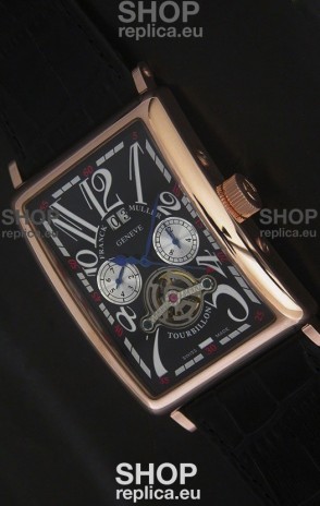 Franck Muller Long Island Japanese Replica Watch in Black Dial