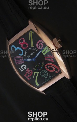 Franck Muller Crazy Color Dreams Japanese Replica Watch in Black Dial