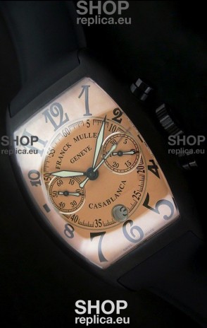 Franck Muller Casa Blanca Japanese Replica Watch in Orange Dial