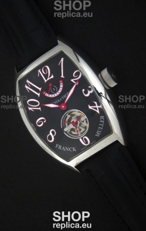 Franck Muller Tourbillon Japanese Replica Watch in Black Dial