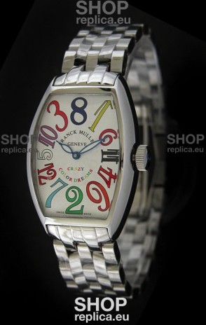 Franck Muller Crazy Color Dreams Japanese Replica Watch in White Dial