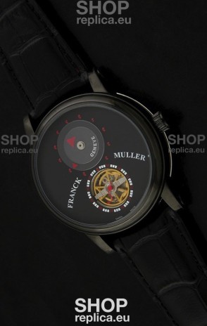Franck Muller Classic Tourbillon Japanese Replica Watch in Black Strap