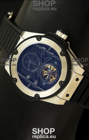 Hublot Big Bang King Power Tourbilon Japanese Replica Watch in Stainless Steel
