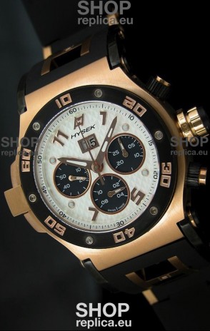 Hysek Abyss Explorer Steel Swiss Watch in Pink Gold Case