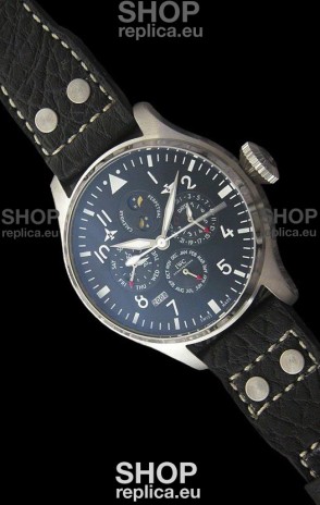 IWC Schaffhausen Japanese Replica Watch in Black Dial