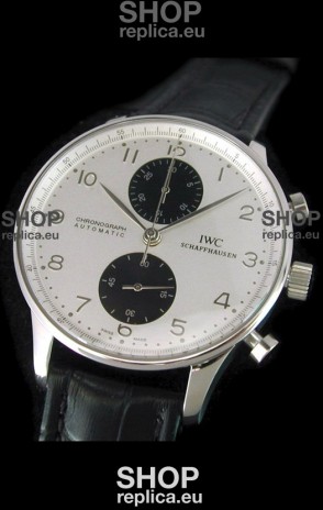 IWC Portuguese Chronograph Swiss Replica Watch in White 