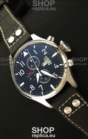 IWC Big Pilot Complications Japanese Replica Steel Watch