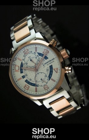 Mont Blanc Flyback Japanese Automatic Replica Watch Two Tone Casing