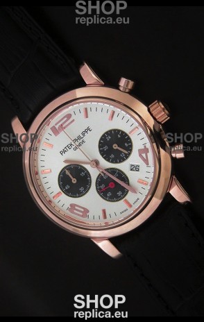 Patek Philippe Perpetual Calender Japanese Steel Watch in Rose Gold