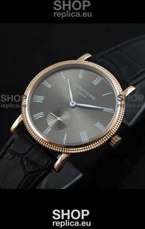 Patek Philippe Calatrava Japanese Mens Watch in Grey Dial