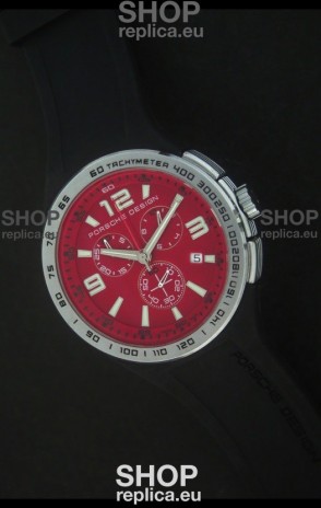 Porsche Design Flat Six P'6320 Japanese Watch in Red Dial