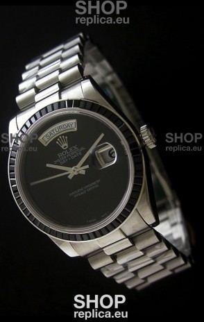 Rolex Day Date 2008 Japanese Replica Watch in Full Black Dial