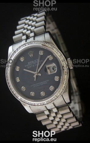 Rolex Datejust Japanese Replica Watch in Grey Dial