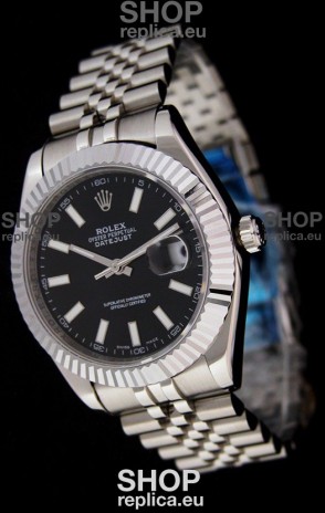 Rolex DateJust Japanese Replica Watch in Black Dial