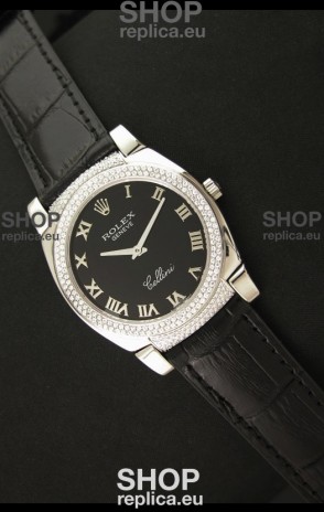 Rolex Cellini Japanese Replica Watch in Black Dial
