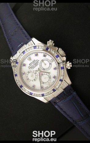 Rolex Oyster Perpetual Cosmograph Daytona Swiss Replica Watch in Blue Strap