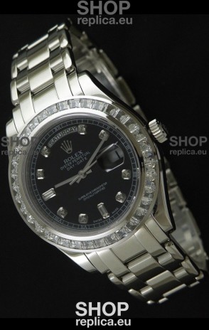 Rolex Oyster Perpetual Day Date Japanese Automatic Watch in Black Dial