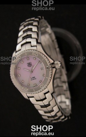 Tag Heuer Link Swiss Ladies Watch in Pink Dial