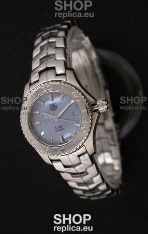 Tag Heuer Link Swiss Ladies Watch in Mother of Pearl Blue Dial