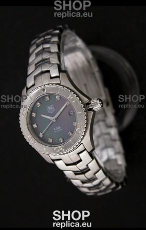 Tag Heuer Link Swiss Ladies Watch in Mother of Pearl Dark Green Dial