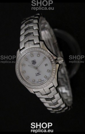 Tag Heuer Link Swiss Ladies Watch in Mother of Pearl White Dial