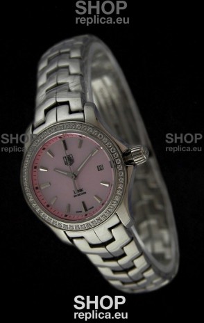 Tag Heuer Link Swiss Ladies Pink Watch