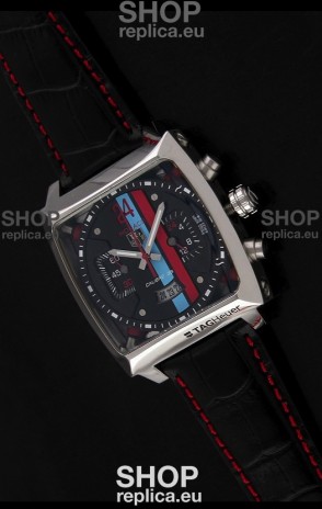 Tag Heuer Monaco Twenty Four Concept Chronograph Watch in Black Dial