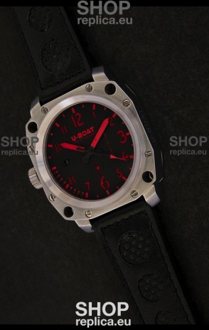 U-Boat Thousands of Feet Steel Watch in Black Dial