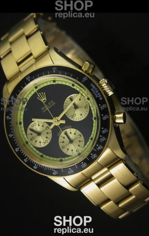 Rolex Daytona 6263 Cosmograph Black Dial in Gold Case