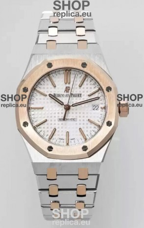 Audemars Piguet Royal Oak 37MM Two Tone White Dial Watch in 3120 Movement - 1:1 Mirror Replica