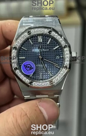 Audemars Piguet Royal Oak 37MM Blue Dial Watch in 3120 Movement - 1:1 Mirror Replica