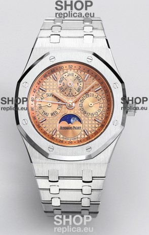 Audemars Piguet Royal Oak Perpetual Calendar Swiss Replica 904L Steel - Champange Dial