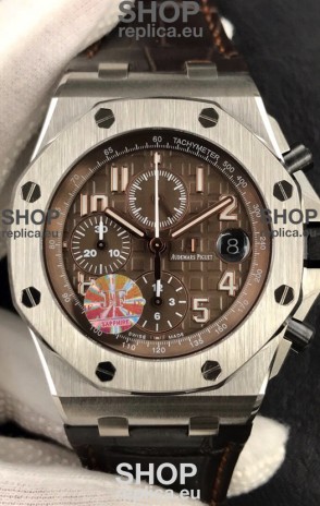 Audemars Piguet Royal Oak Offshore Chronograph Brown Dial 904L Steel - 1:1 Mirror 3126 Movement