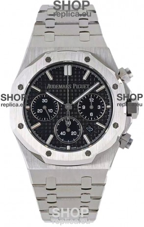 Audemars Piguet Royal Oak Chronograph 1:1 Mirror Replica - 904L Steel in Black Dial 41MM