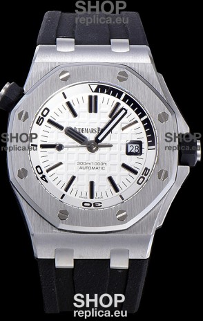 Audemars Piguet Royal Oak Diver Swiss Replica Watch White Dial 1:1 Quality 3120 Movement 904L Steel 