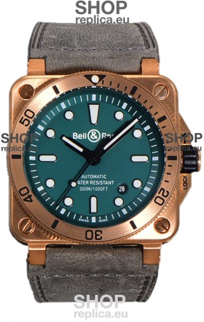 Bell & Ross BR03-92 Diver Green Dial Bronze Casing Swiss Replica Watch 1:1 Mirror Replica