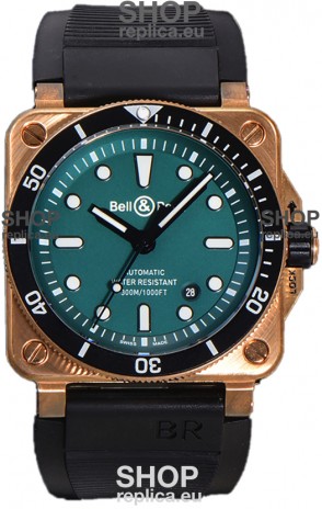 Bell & Ross BR03-92 Diver Green Dial Bronze Casing Swiss Replica Watch 1:1 Mirror Replica
