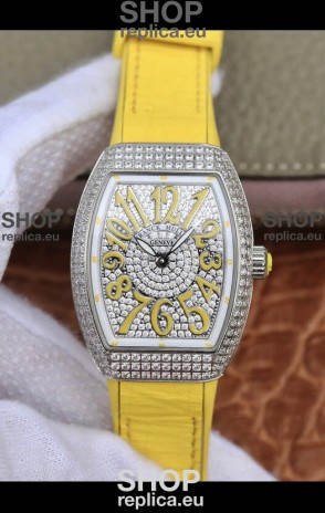 Franck Muller Vanguard Ladies 1:1 Mirror Swiss Replica Watch 32MM Wide Steel Casing