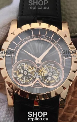 Replica Roger Dubuis Excalibur RDDBEX0280 1:1 Mirror Replica Watch in Rose Gold Casing