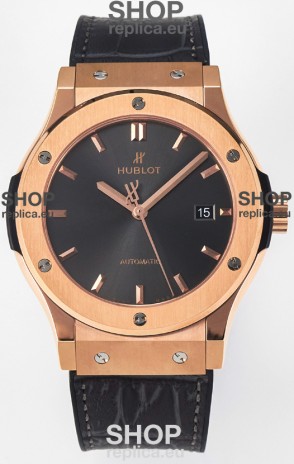 Hublot Super Clone Classic Fusion Rose Gold 42MM 1:1 Mirror Replica Watch Grey Dial