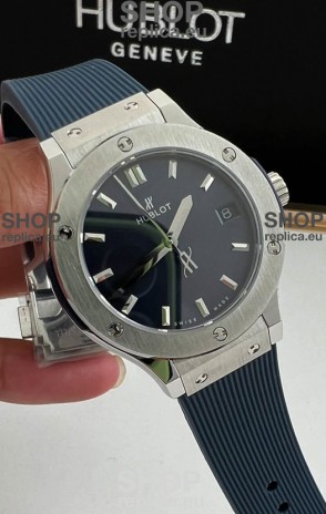 Hublot Classic Fusion Stainless Steel 33MM Blue Dial Swiss Quartz Movement Watch 1:1 Mirror Quality