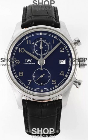 IWC Portugieser Chronograph Classic IW390303 Blue Dial Swiss Replica Watch