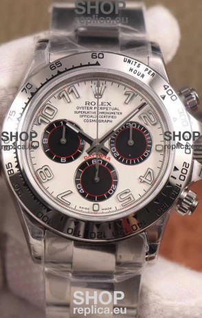 Rolex Cosmograph Daytona 116509 White Dial Cal.4130 Movement - 904L Steel Watch