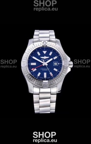 Breitling Avenger 43 Automatic Blue Dial Steel Strap 1:1 Mirror Swiss Replica Watch 