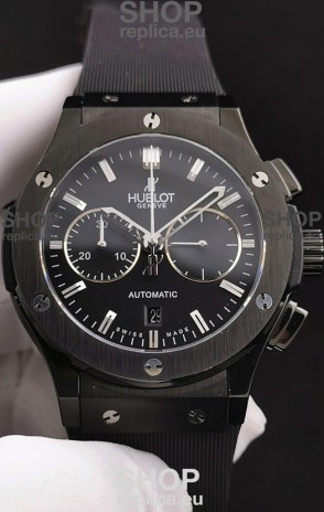 Hublot Classic Fusion Chronograph Ceramic Casing/Bezel Black Dial 1:1 Mirror Replica Watch 